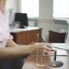 PATIKIL Secure Pen with Chain and Adhesive Pen Holder, Reception