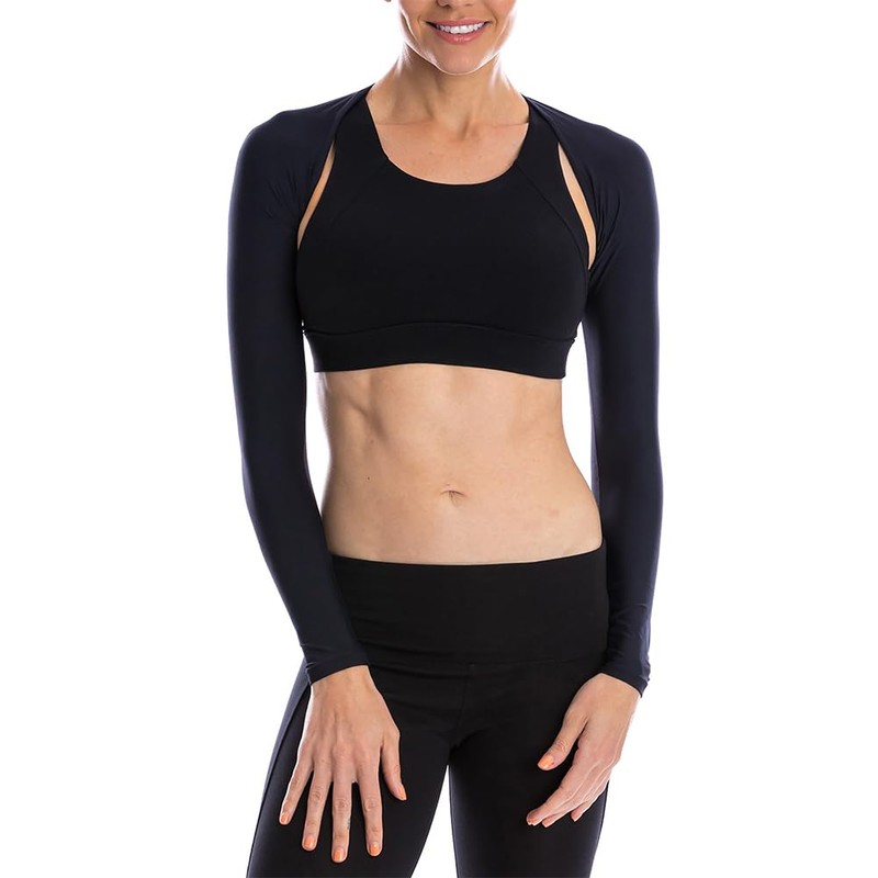 SParms Premium Sun Protection Shoulder Wraps (Black, Medium)