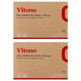 Vitono Dr. Wangjae Lee Mega Vitamin C 3000mg, 270g, 2 boxes / 비토노 이왕재박사 메가 비타민C 3000mg, 270g, 2박스