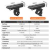Aluminum Alloy Bright Bicycle Light Multifunctional USB Rechargeable Bike Front