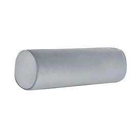 Tinbolunce Neck Roll Pillowcases with Zipper - Full Moon Bolster/Round Cylinder Pillow Case Covers for Bedroom, Living Room, Sofa - Solid Color Neck Cervical Pillowcase Cover 24 x 6 (Gray)