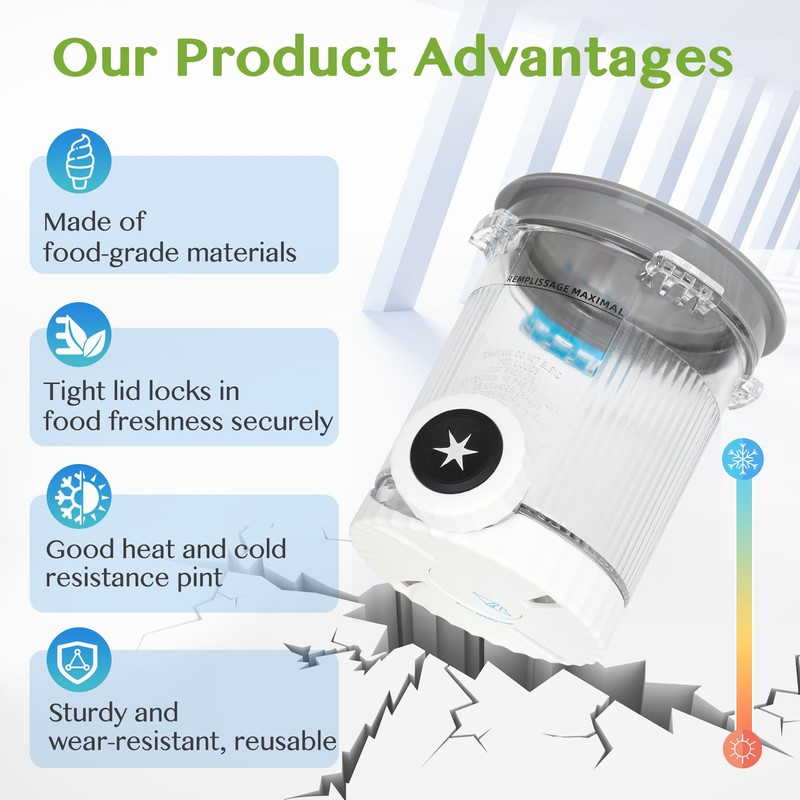 Fit for Ninja Swirl Creami Pints and Lids - 2