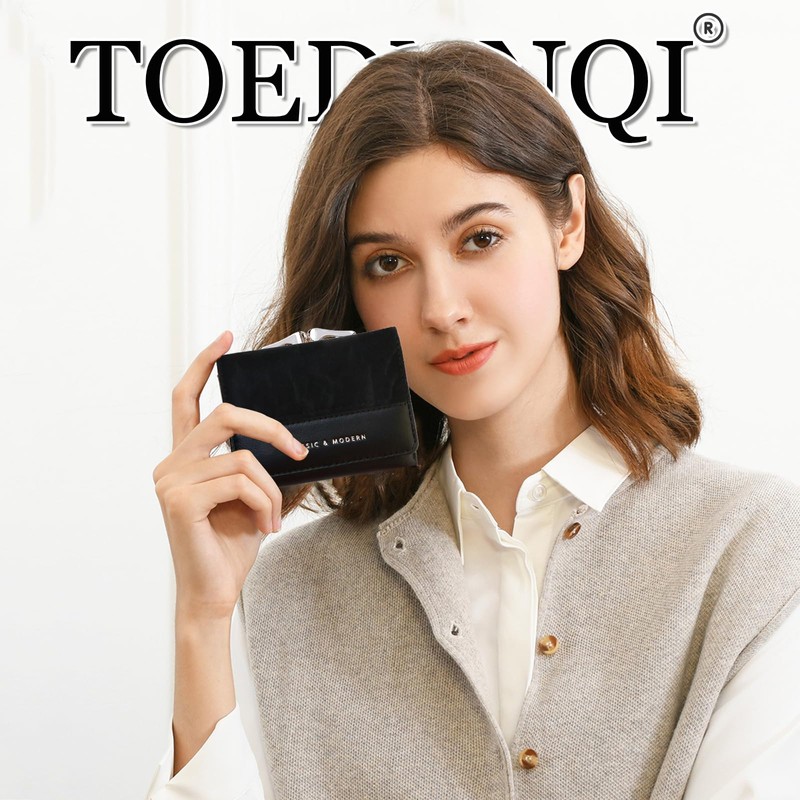 [TOEDNNQI] 財布 レディース ミニ財布 がま口 3つ折り財布 女の子 コンパクト 小さい ウォレットお札が折れない