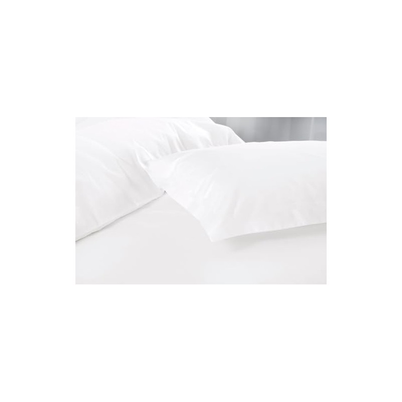 Microfibre Duvet Cover Set, Ultra Soft Bedding, 100% Polyester (White,