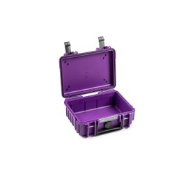 B&W Outdoor Transport Case, Type 500, Purple, Waterproof according to IP67 Certification, Dustproof, Shatterproof and Indestructible