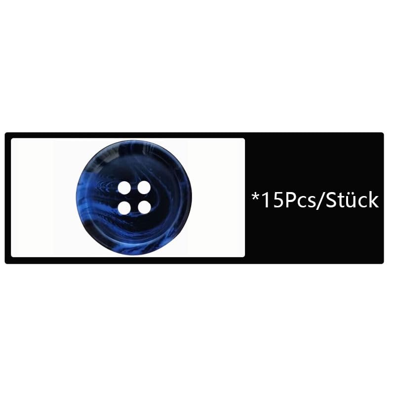 ftiemlovde Pack of 15 4 Hole Colourful Buttons for Sewing