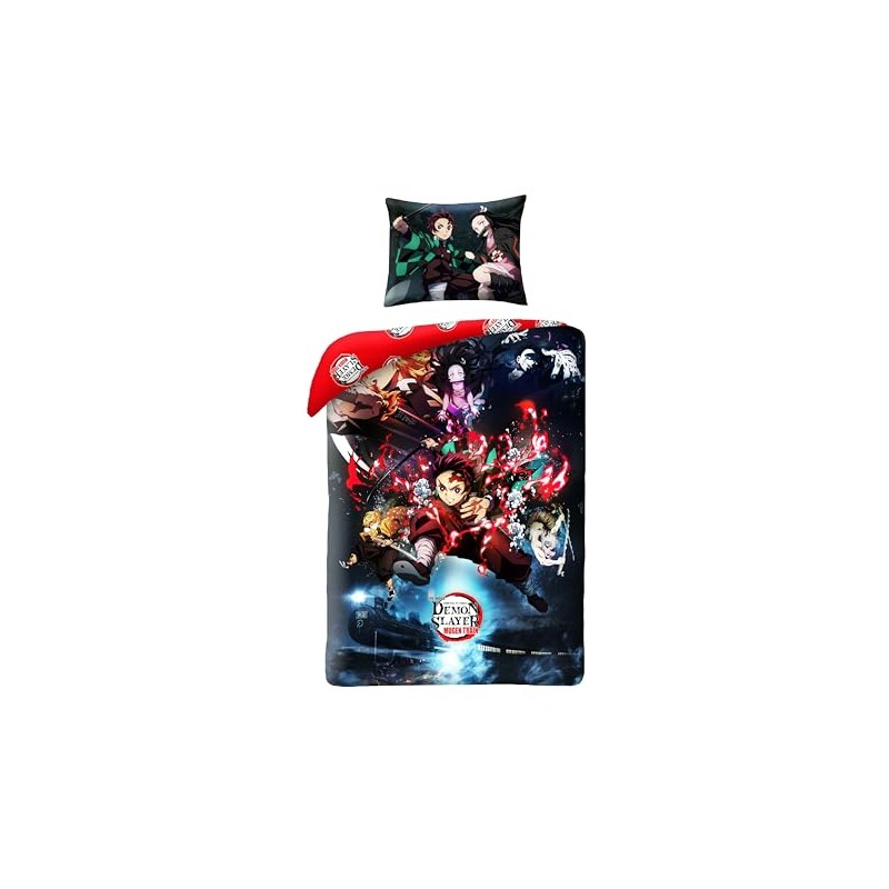 Halantex Demon Slayer Single Bedding Set, Duvet Cover 140 x