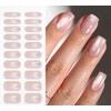JMEOWIO Cat Eye Semi Cured Gel Strips Wraps Nail Art