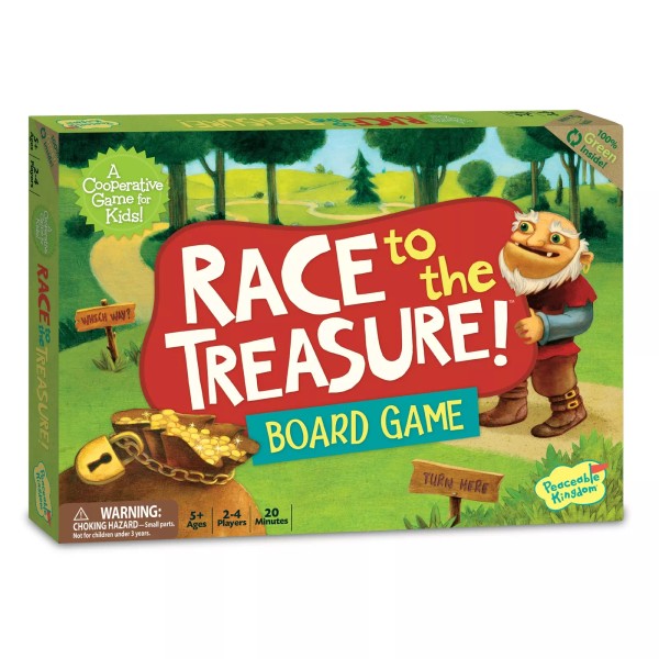 Peaceable Kingdom Race to the Treasure Cooperative Path Building Game
