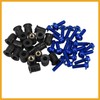 Partuto 20pcs M5 Motorcycle Windscreen Screw Fairing Windscreen Bolt Blue
