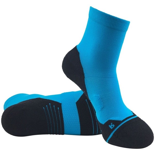 Running Socks Low Cut HUSO Ankle High Performance Fashion Athletic Tennis Socks, Blue 1-Pack