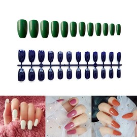 Nail art nail decoration extension color ballet tip 24p set 30 types - Nail tips (ballet tips) - Y35 / 네일아트 네일 데코 연장 컬러 발레팁 24p 세트 30종 - 네일팁(발레팁)- Y35