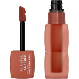 Maybelline Super Stay Teddy Tint, Tinta para Labios Mate Difuminado, Larga Duración 12 Horas, Textura Suave, No Transfiere, A Prueba de Bebidas y Besos, Tono Faux Freckle, 5 ml