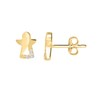 My Gold Girls' Earrings Gold 333 Angel Stud Earrings Real