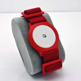 Premium Freestyle Libre 1/2 Sensor Armband Holder - Super Soft Elastic Fabric - Red/Red (30cm)