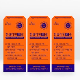 [Health food vitamin gift recommendation for office workers] Essential multivitamins for women and men Multivitamins Minerals All-in-one nutritional supplement One-day Hankyutamin 60 tablets, 3 pieces / [직장인 건강식품 비타민 선물 추천] 여성 남성 필수 종합비타민 멀티비타민 미네랄 올인원영양제 원데이 한큐타민 60정, 3개