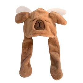 TVSVKWE 1 Piece Cartoon Capybara Hat, Plush Hat, Cute Cartoon Hat, Funny Hat, Creative Design Hat.