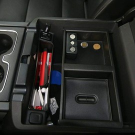 G-PLUS Center Console Coin Holder Compatible with Chevy Silverado Suburban Tahoe/GMC Sierra 2500HD 3500HD Yukon XL 2015-2018 Change Holder Organizer 22817343, 10436137