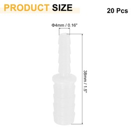 sourcing map 20Pcs Aquarium Air Valve Connector, Plastic Inline Tubing Non-return Valves for 4x8mm ID Airline Tubing Fish Tank Pond Air Line, White