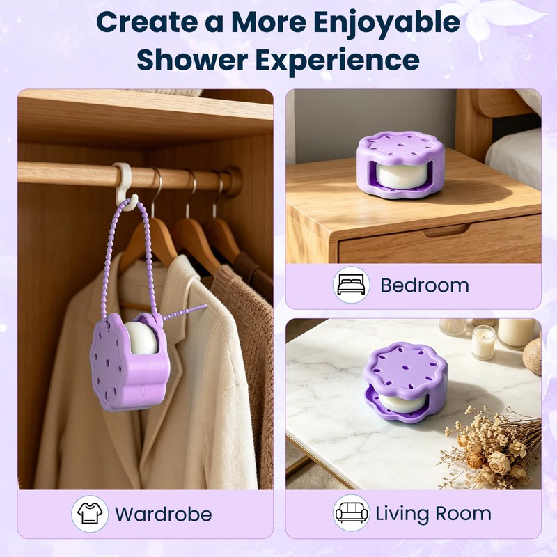 Shower Steamer Holder, Multi-Use Shower Steamer Tray with Suction Cup
