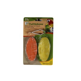 Penn-Plax Bird-Life Flavored E2 Cuttlebone 2 Pack – Mango and Banana – Great for All Birds
