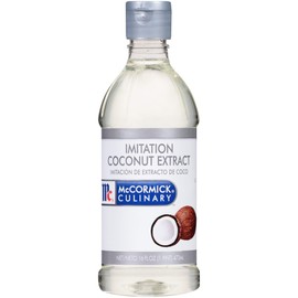 McCormick Culinary Imitation Coconut Extract, 16 fl oz (Pack of 6) - Six 16 Fluid Ounce Bottles of Coconut Flavoring Extract for Baked Goods, Desserts, Beverages and More