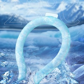 Summer Ice Cooling Neck Wrap Scarf Check Pink