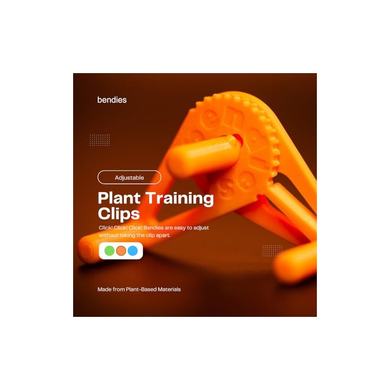 Bendies Adjustable Plant Training Clips - 50 Pack for Low