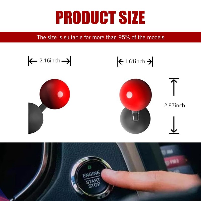 Shakas Car Push Starter Button Cover Rocker, Cool Game Metal