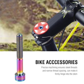 Titanium Screw M6, M6 x 40 Titanium, Titanium Screws M6 2 Pieces MTB Bicycle Screws Bicycle Shaft Screws Head Bolts, Titanium Bike Headset Stem M6 Threaded Bolts 30/35/40/50 Long Screw Bicycle