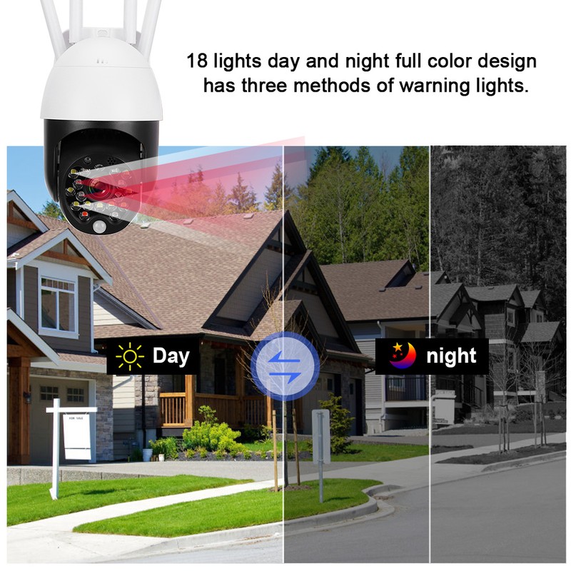 Mini 1in WiFi 1080P IP66 18 Lights Pan/Tilt Infrared Dome