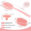 GEENOA Silicone Back & Body & Face Scrubber Set 3PCS,