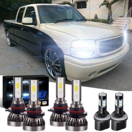 Unbranded For 1999-2002 GMC Sierra 1500 2500 - Combo 6x LED Headlight + Fog Light Bulb YH