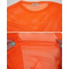Sheer Mesh Fishnet Rave Festival Women's Crop Top, Neon Orange,