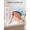 Aquior Gorro Ducha Reutilizable Forro Rizo Mujer Triple Capa Impermeable