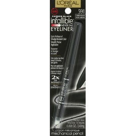 L'Oreal Paris Infallible Never Fail Eyeliner, Carbon Black, 0.008 oz.