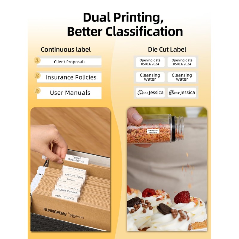 Makeid L1 Label Maker Machine with Tape - Portable &