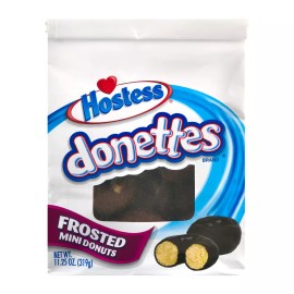 HOSTESS Frosted Mini DONETTES Bag, Chocolate Mini Donuts - 10.75 oz (1-Pack)