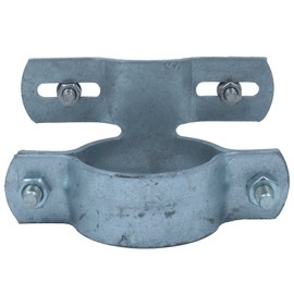 Kleberio® 1 Pipe Clamps DN60 (Borehole Distance 50-100 mm) Galvanised for Round Pipe 60 mm Pipe Clamp for Sign Mounting Pipe Bracket Clamps Set Including Mounting Screws for the Sign