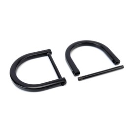 VersaKits - 4 anillos en D resistentes de 1-1/4 pulgadas, anillo en D de repuesto en forma de U, color negro mate para bolso, llavero, collar de perro