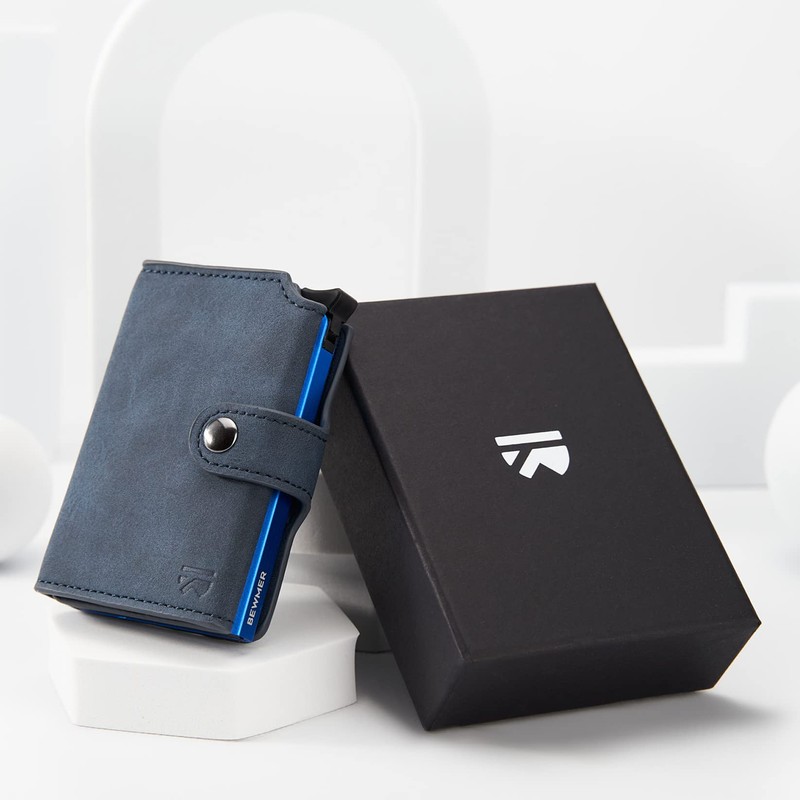 BEWMER v2 Shielded Slim Wallet with Coin Compartment for Men