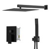 Dcolora 10 In. Rainfall Shower System with Handheld, Matte Black
