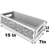 Wocred Bathroom Basket Toilet Tank,Crushed Diamond Mirrored Bathroom Tray Wall-Mounted,Silver