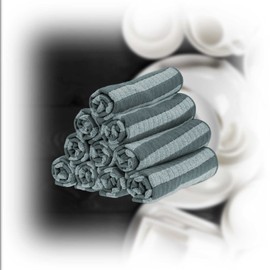 RESPEKT Microfibre Bamboo Tea Towels Set of 10 60 x 40 cm (Anthracite)