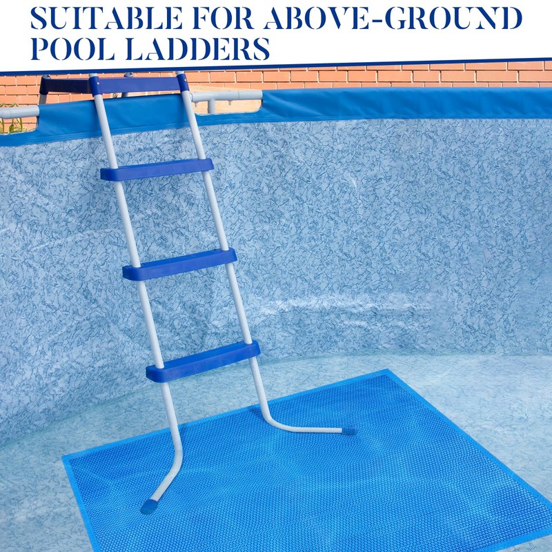 COZYDIG 2 Rolls Swimming Pool Ladder Mat Non-Slip with Hollow