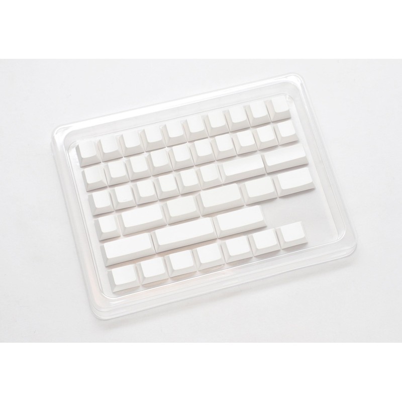 Ducky White Blank 132 Key Cherry Profile PBT Keycap Set