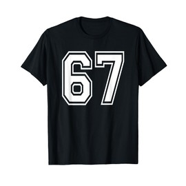 Number 67 Numbered Uniform Sports Jersey Team 67th Birthday T-Shirt