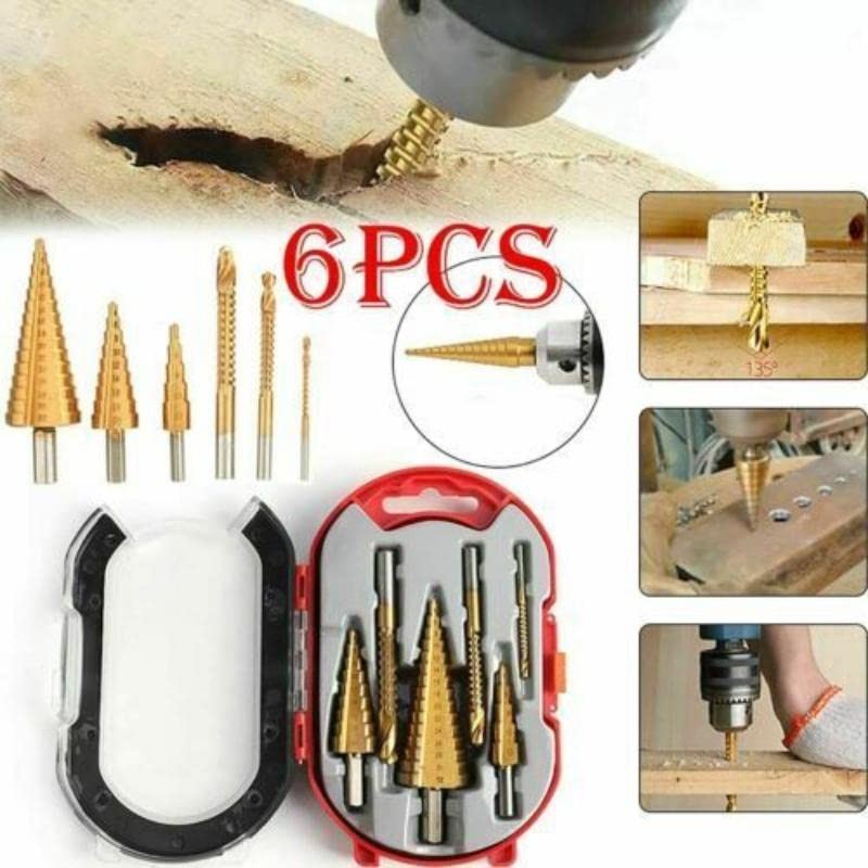 Drill Bit Set - 3 Sizes Step Drill Bit +