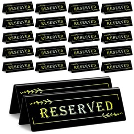 30pcs Acrylic Table Signs Reserved Seating Chart Board for Wedding & Commercial Use Double Side Table Tent Black Guest Reservation Tables Seat Sign Weatherproof Outdoor Decor Anti-Bend&Stain-Resistant