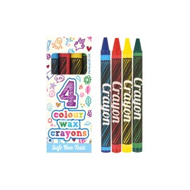 Henbrandt 10x Mini Kids Crayons Pack of 4 Assorted Colours Children’s Stocking Fillers Wedding Activity Pack Birthday Loot Bag Party Favours Boys and Girls Unisex